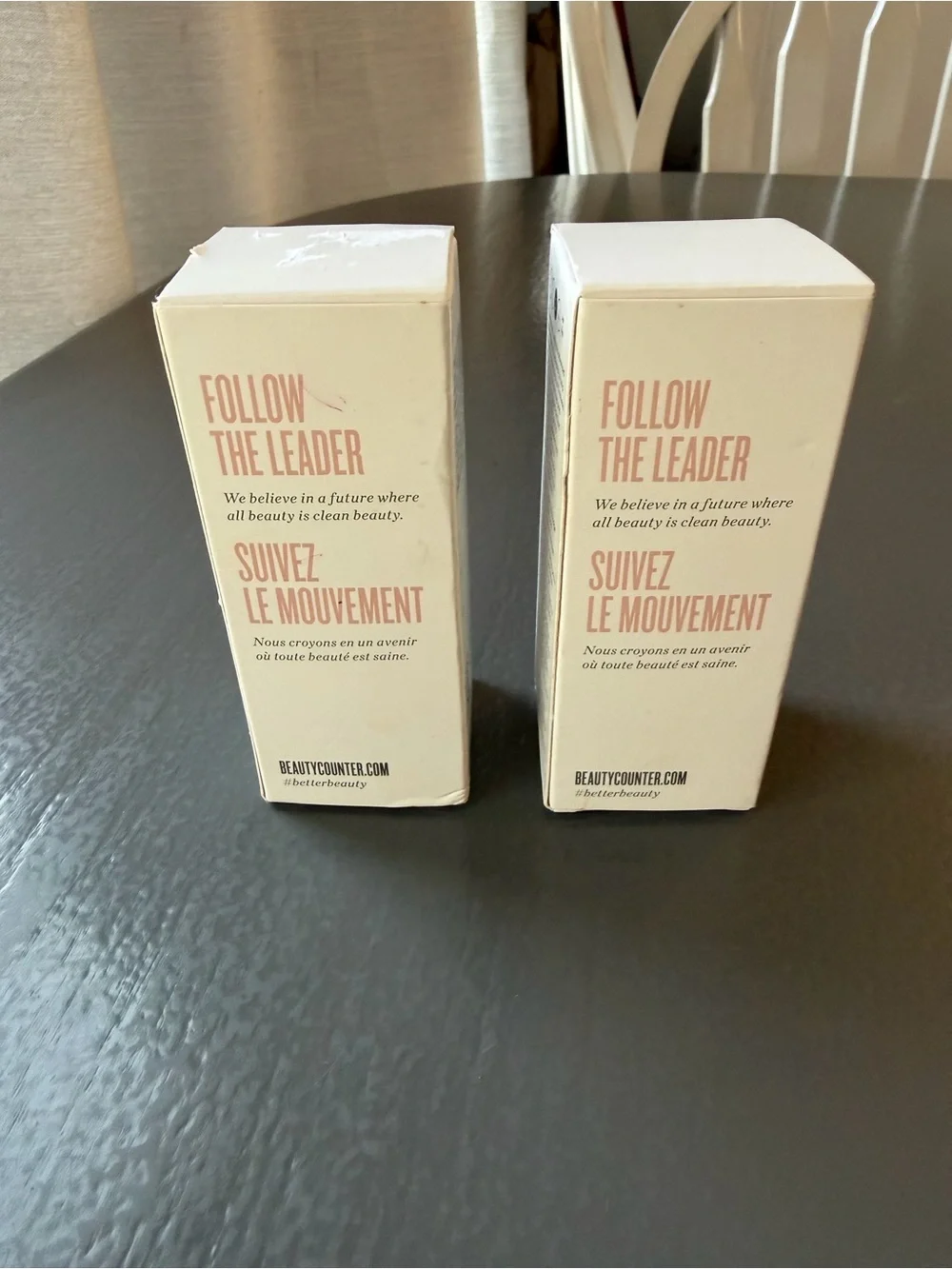 Beautycounter Countertime Radiance Serum Duo - White & Pale Pink Boxes
